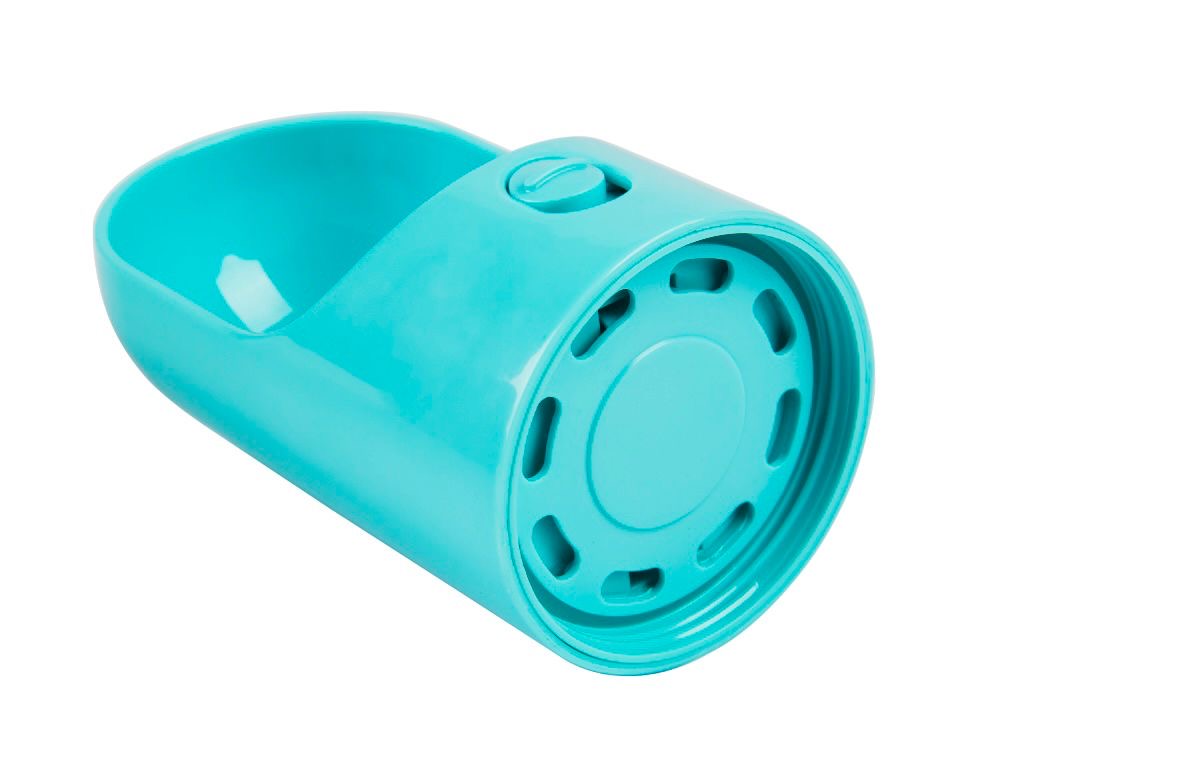 foldable, portable, plastic 2-in-1 water and food bottle/bowl
