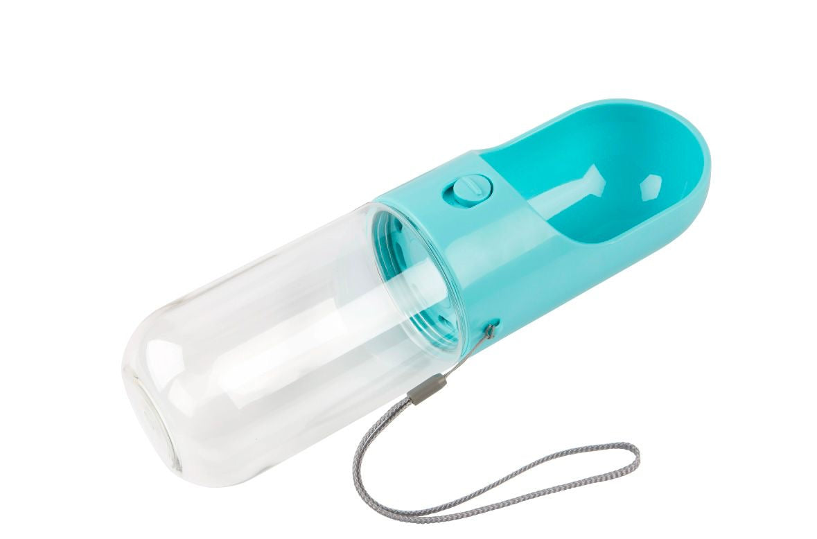 foldable, portable, plastic 2-in-1 water and food bottle/bowl