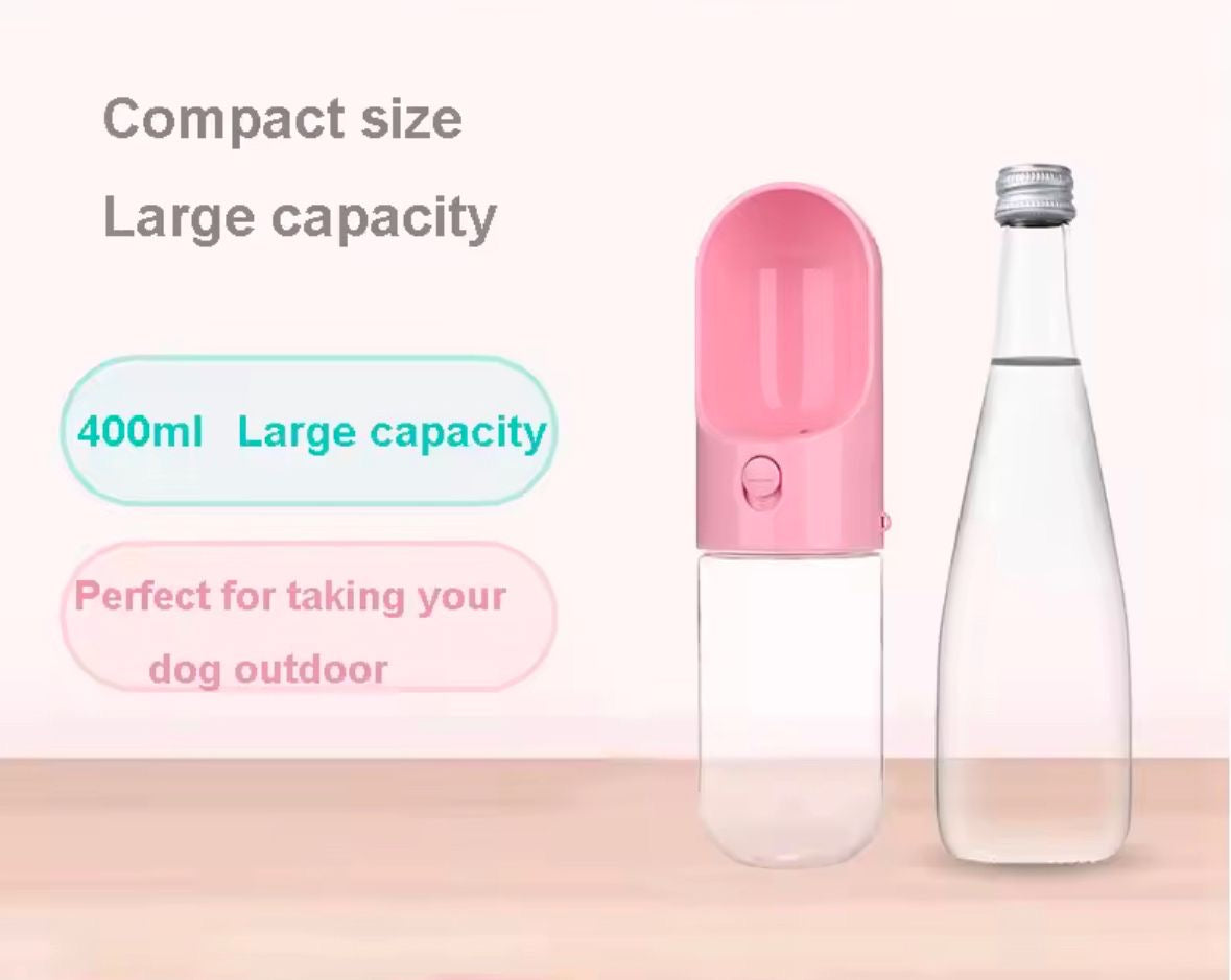 foldable, portable, plastic 2-in-1 water and food bottle/bowl